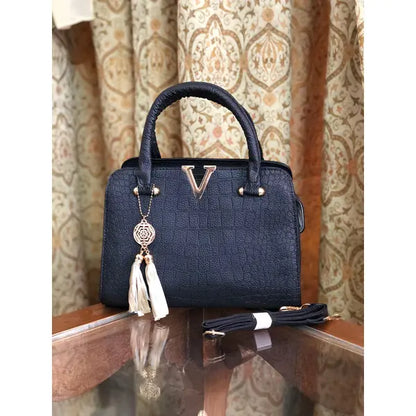 Fashion Women Handbags Tassel PU  - Black